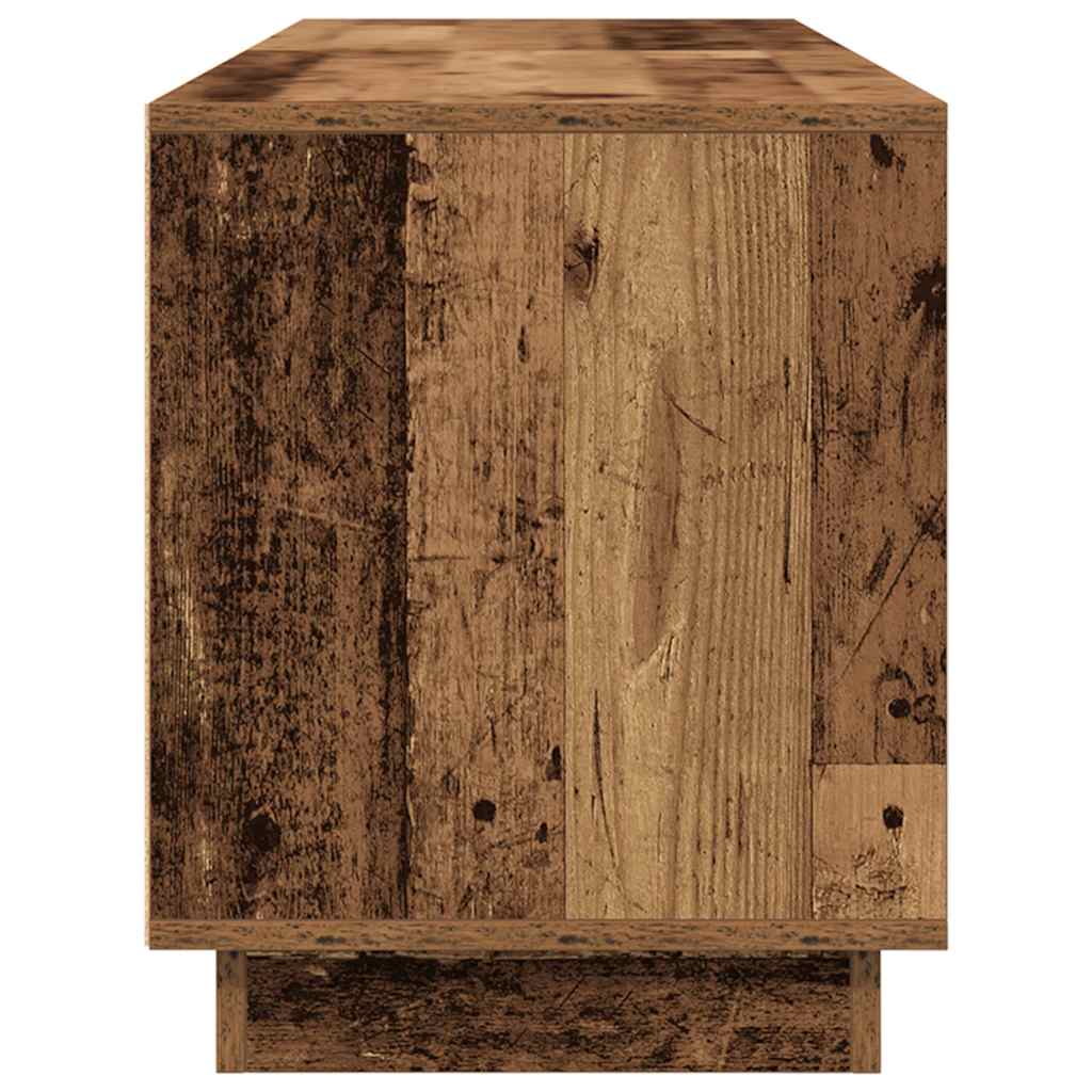vidaXL TV Cabinet with LED Lights Old Wood 160.5x41x50 cm