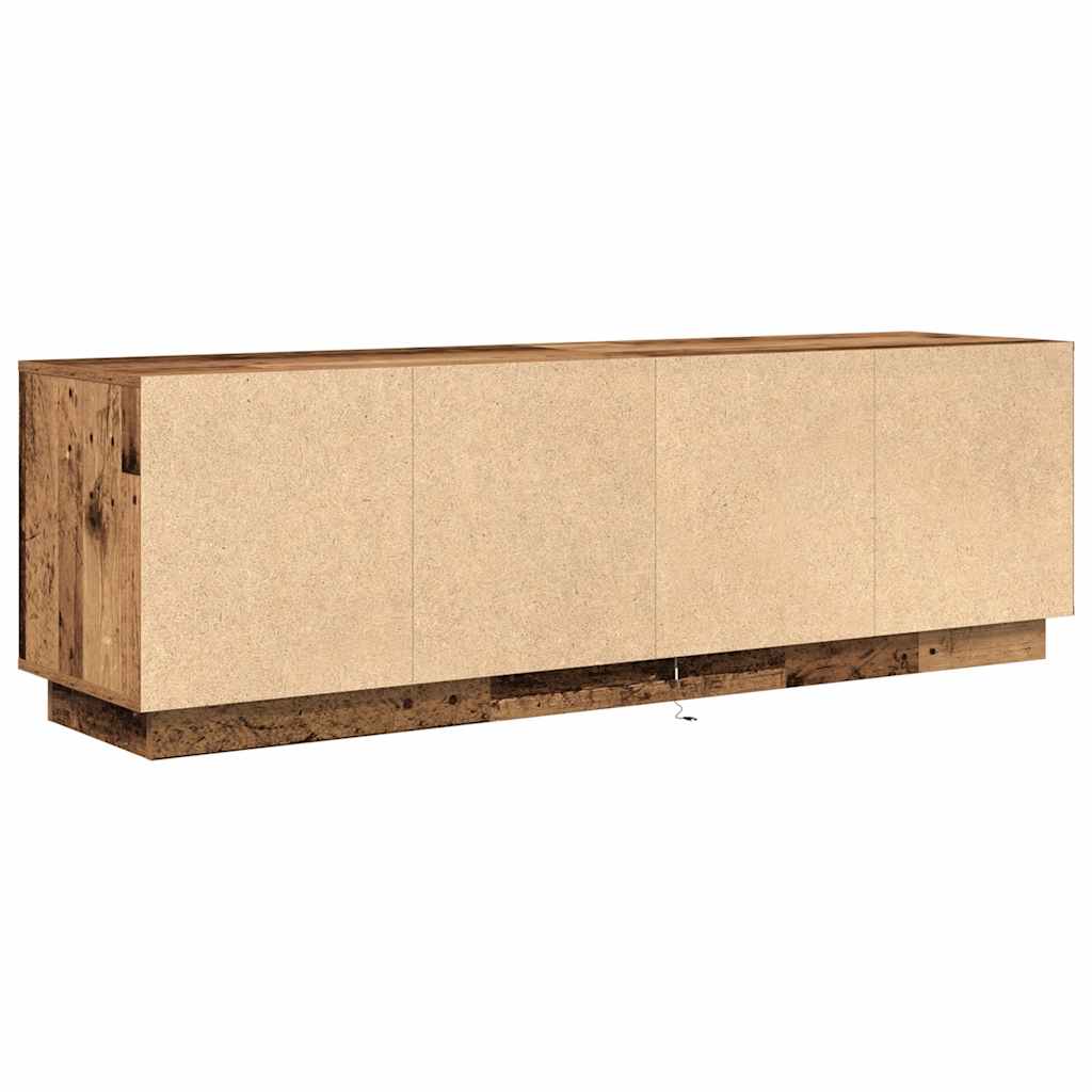 vidaXL TV Cabinet with LED Lights Old Wood 160.5x41x50 cm
