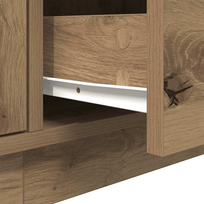 vidaXL TV Cabinet with LED Lights Artisan Oak 160,5x41x50 cm