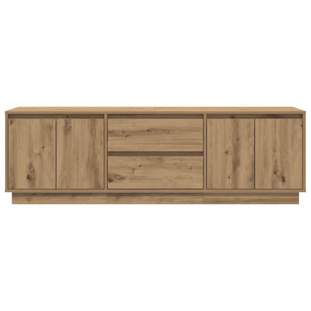 vidaXL TV Cabinet with LED Lights Artisan Oak 160.5x41x50 cm
