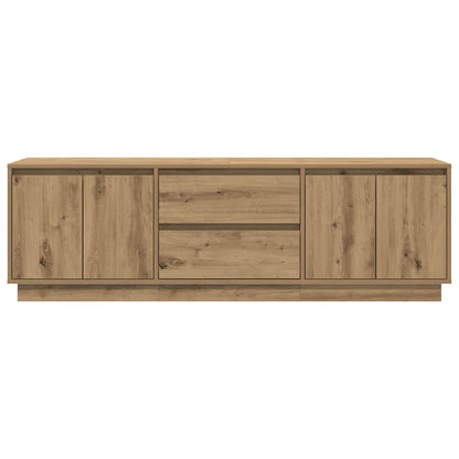 vidaXL TV Cabinet with LED Lights Artisan Oak 160.5x41x50 cm
