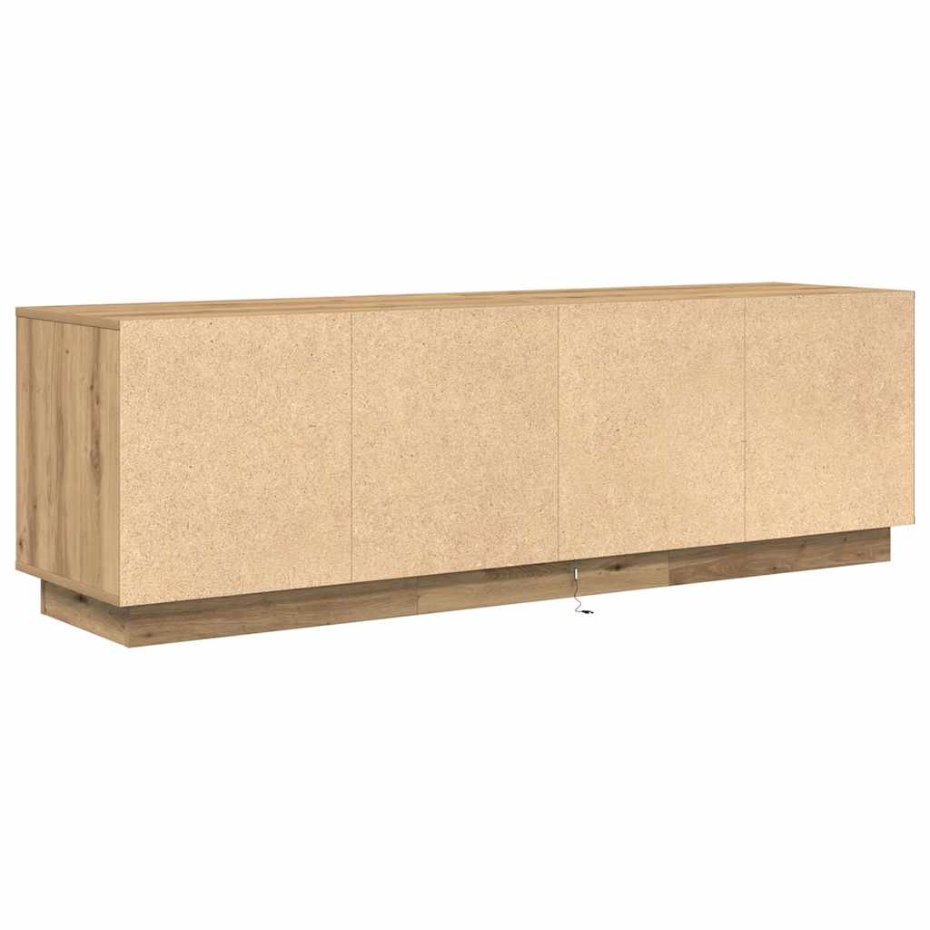vidaXL TV Cabinet with LED Lights Artisan Oak 160.5x41x50 cm