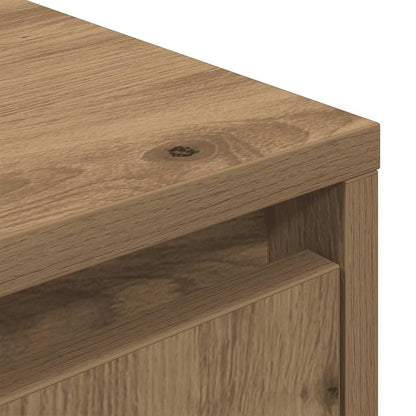 vidaXL TV Cabinet with LED Lights Artisan Oak 160.5x41x50 cm