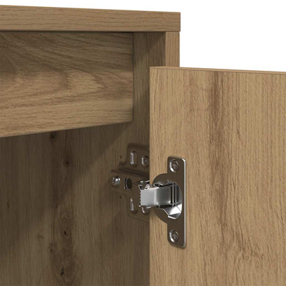 vidaXL TV Cabinet with LED Lights Artisan Oak 160.5x41x50 cm