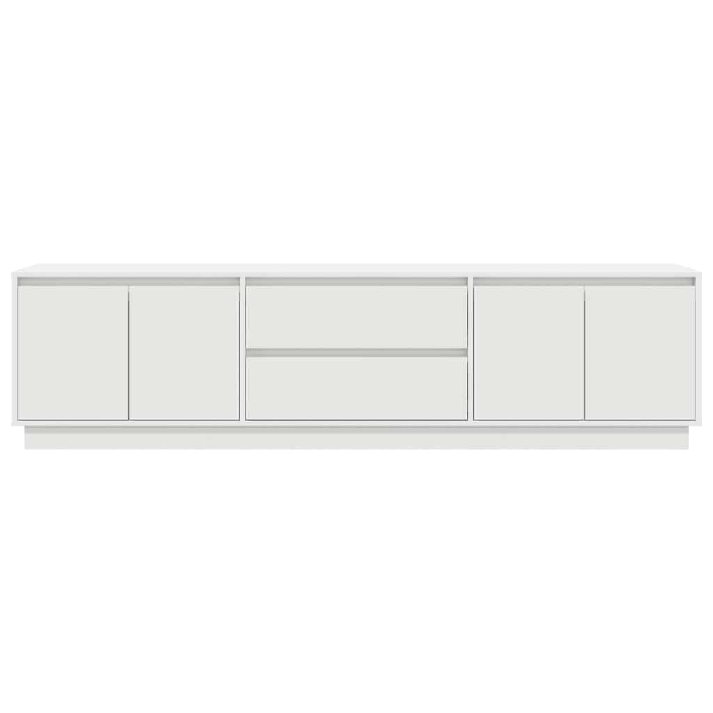 vidaXL TV Cabinet with LED Lights White 193.5x41x50 cm