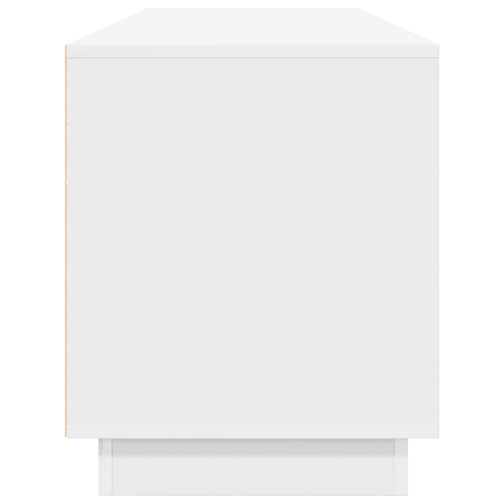 vidaXL TV Cabinet with LED Lights White 193.5x41x50 cm