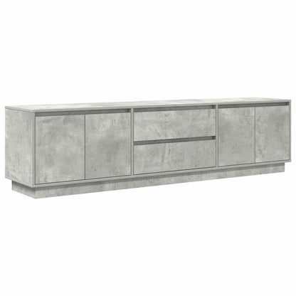 vidaXL TV Cabinet with LED Lights Concrete Grey 193.5x41x50 cm
