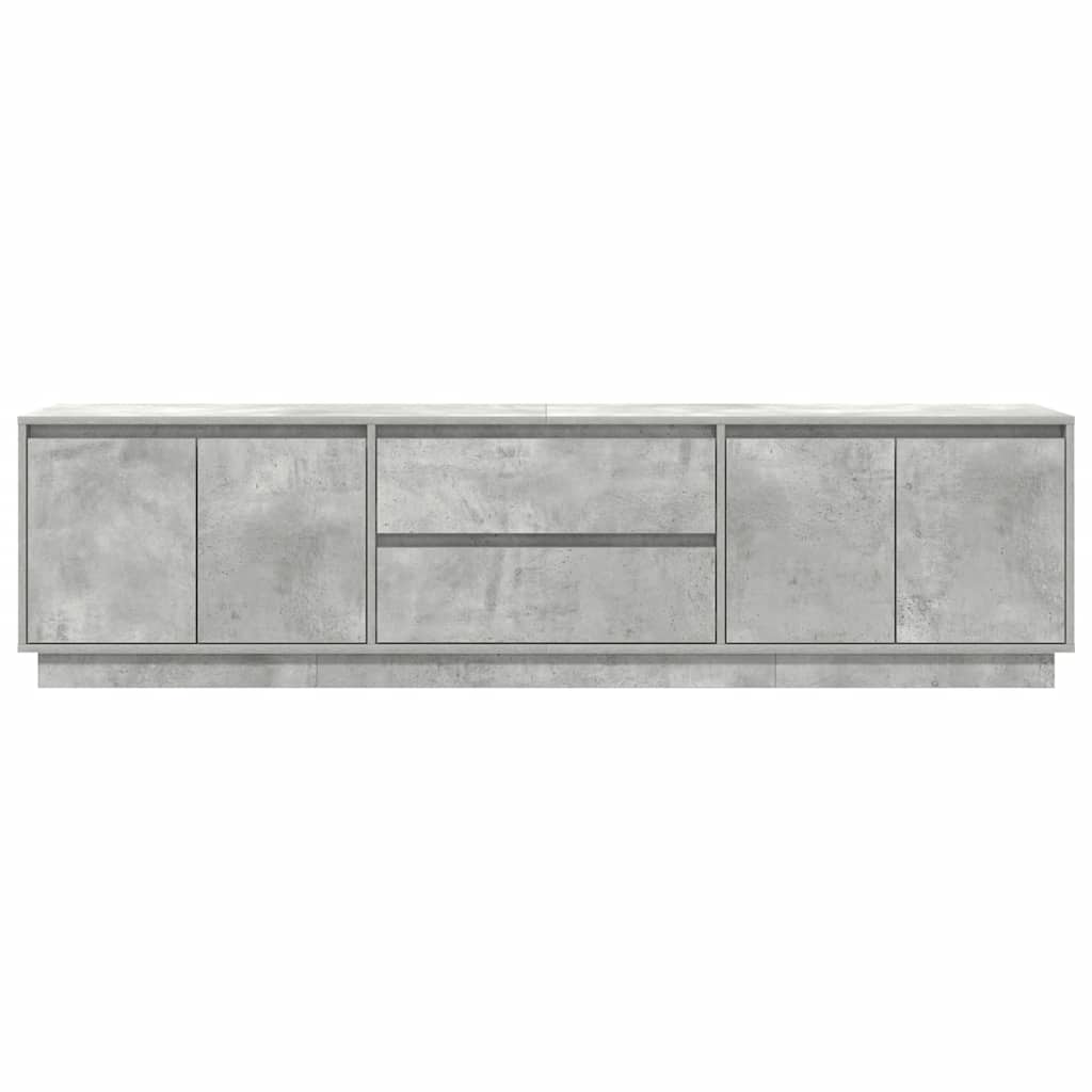 vidaXL TV Cabinet with LED Lights Concrete Grey 193.5x41x50 cm