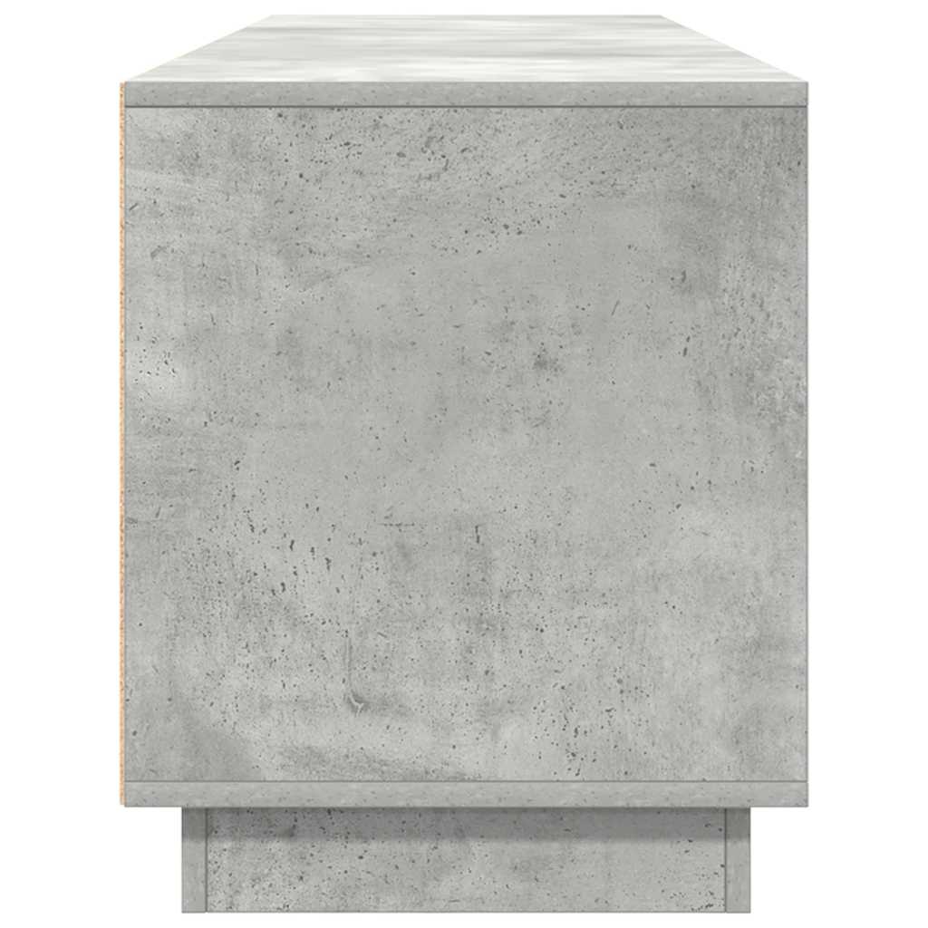 vidaXL TV Cabinet with LED Lights Concrete Grey 193.5x41x50 cm