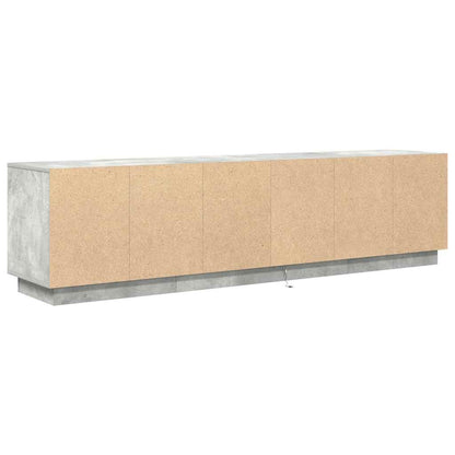 vidaXL TV Cabinet with LED Lights Concrete Grey 193.5x41x50 cm