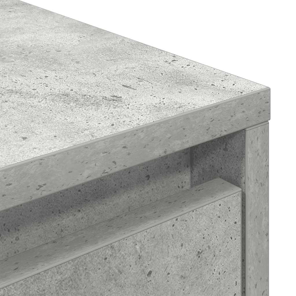 vidaXL TV Cabinet with LED Lights Concrete Grey 193.5x41x50 cm