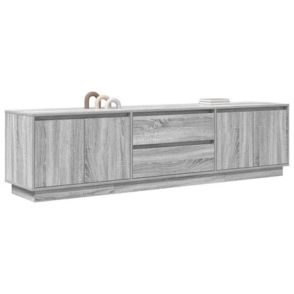 vidaXL TV Cabinet with LED Lights Grey Sonoma 193.5x41x50 cm