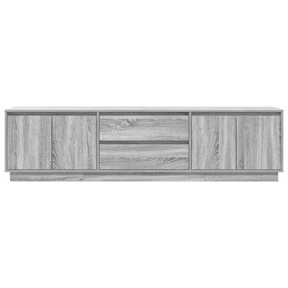vidaXL TV Cabinet with LED Lights Grey Sonoma 193.5x41x50 cm
