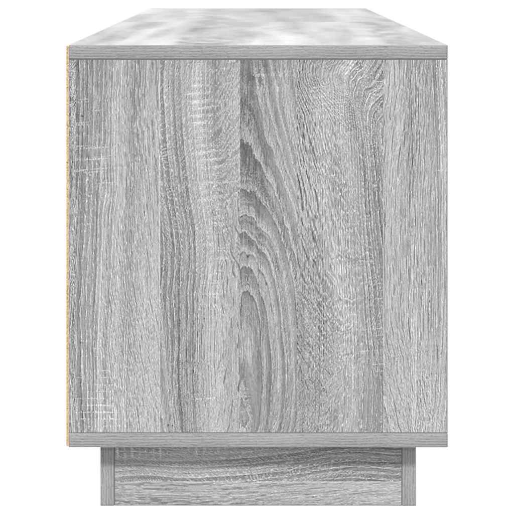 vidaXL TV Cabinet with LED Lights Grey Sonoma 193.5x41x50 cm