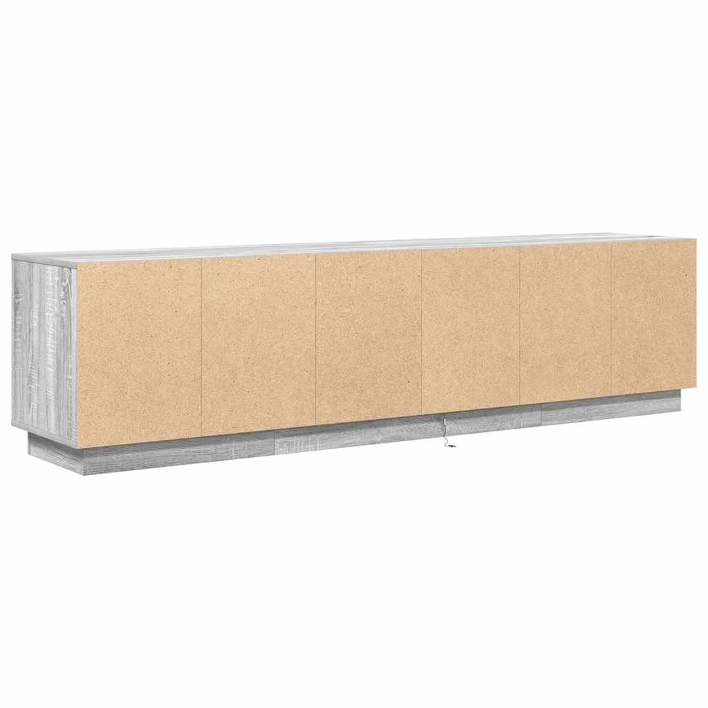 vidaXL TV Cabinet with LED Lights Grey Sonoma 193.5x41x50 cm