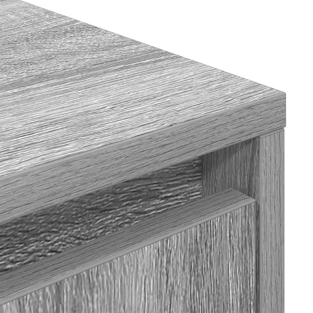 vidaXL TV Cabinet with LED Lights Grey Sonoma 193.5x41x50 cm