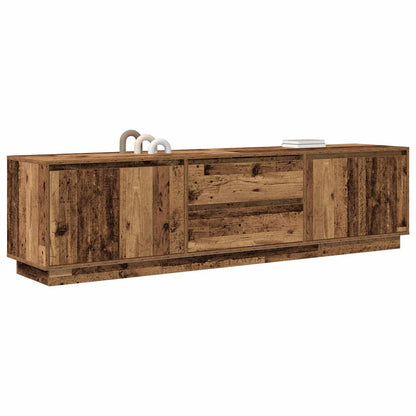 vidaXL TV Cabinet with LED Lights Old Wood 193.5x41x50 cm
