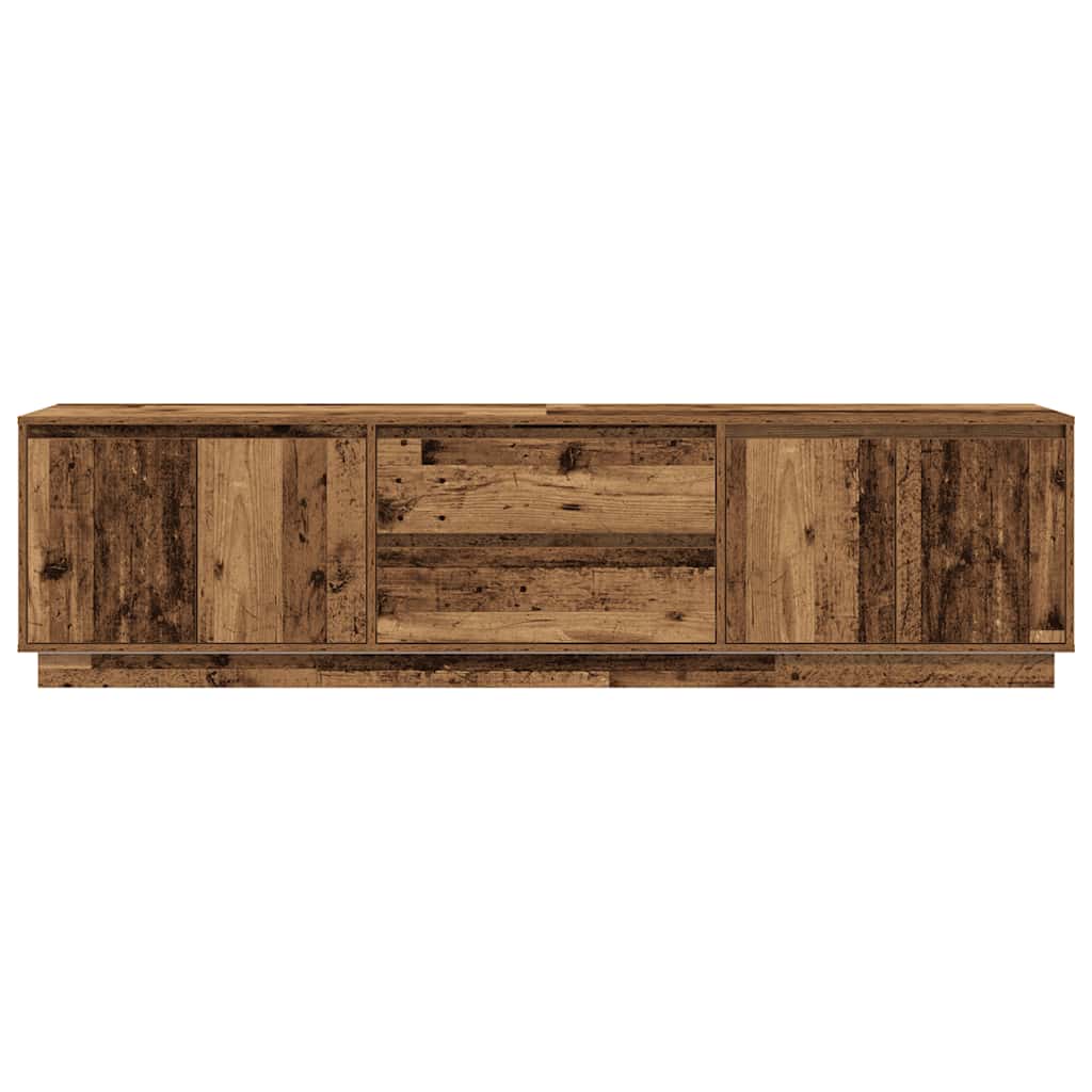 vidaXL TV Cabinet with LED Lights Old Wood 193.5x41x50 cm