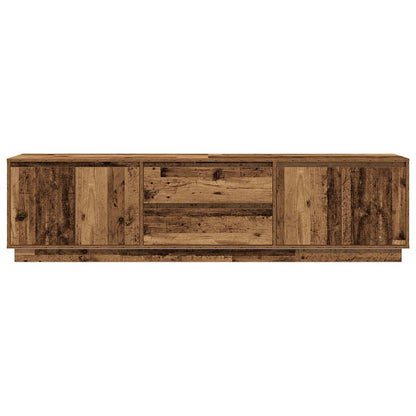 vidaXL TV Cabinet with LED Lights Old Wood 193.5x41x50 cm
