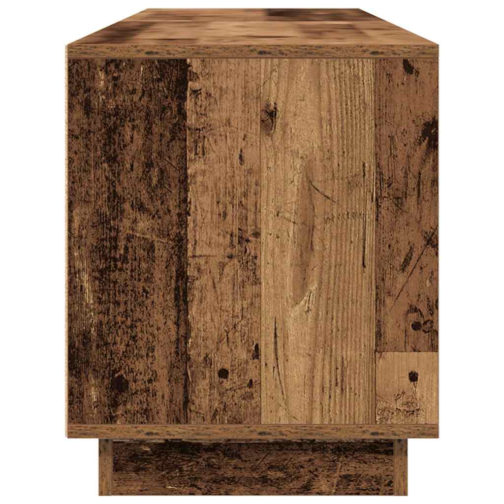 vidaXL TV Cabinet with LED Lights Old Wood 193.5x41x50 cm