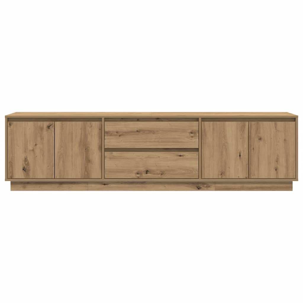vidaXL TV Cabinet with LED Lights Artisan Oak 193.5x41x50 cm