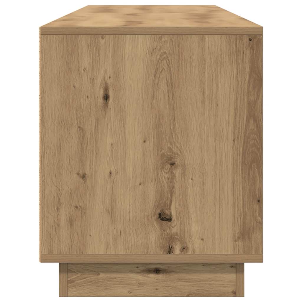 vidaXL TV Cabinet with LED Lights Artisan Oak 193.5x41x50 cm
