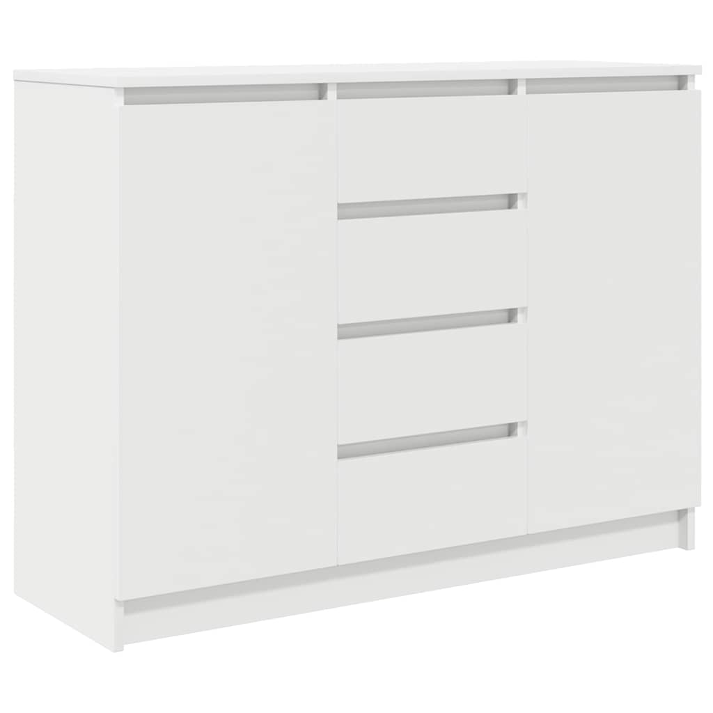 vidaXL Sideboard with Drawers White 100,5x35x76 cm Engineered Wood