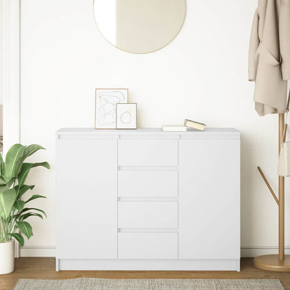 vidaXL Sideboard with Drawers White 100,5x35x76 cm Engineered Wood