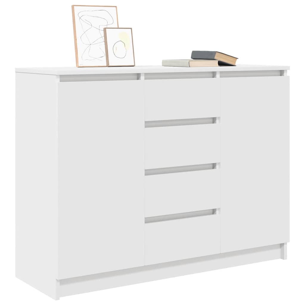 vidaXL Sideboard with Drawers White 100.5x35x76 cm Engineered Wood