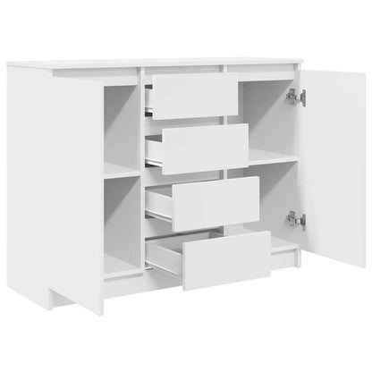 vidaXL Sideboard with Drawers White 100.5x35x76 cm Engineered Wood