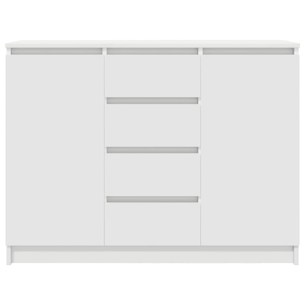 vidaXL Sideboard with Drawers White 100.5x35x76 cm Engineered Wood