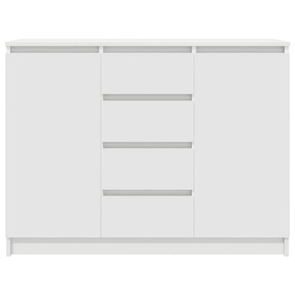 vidaXL Sideboard with Drawers White 100.5x35x76 cm Engineered Wood