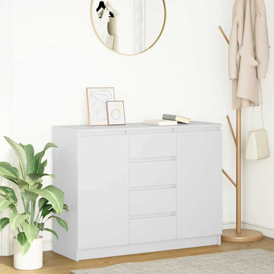 vidaXL Sideboard with Drawers White 100.5x35x76 cm Engineered Wood