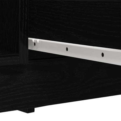 vidaXL Sideboard with Drawers Black Oak 100.5x35x76 cm Engineered Wood