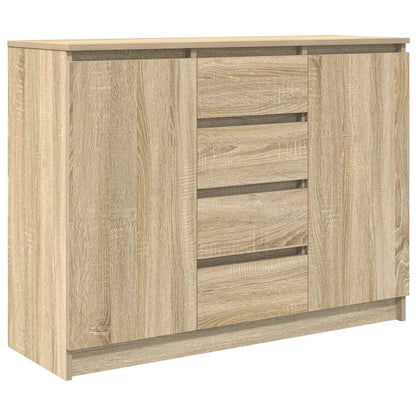 vidaXL Sideboard with Drawers Sonoma Oak 100.5x35x76cm Engineered Wood