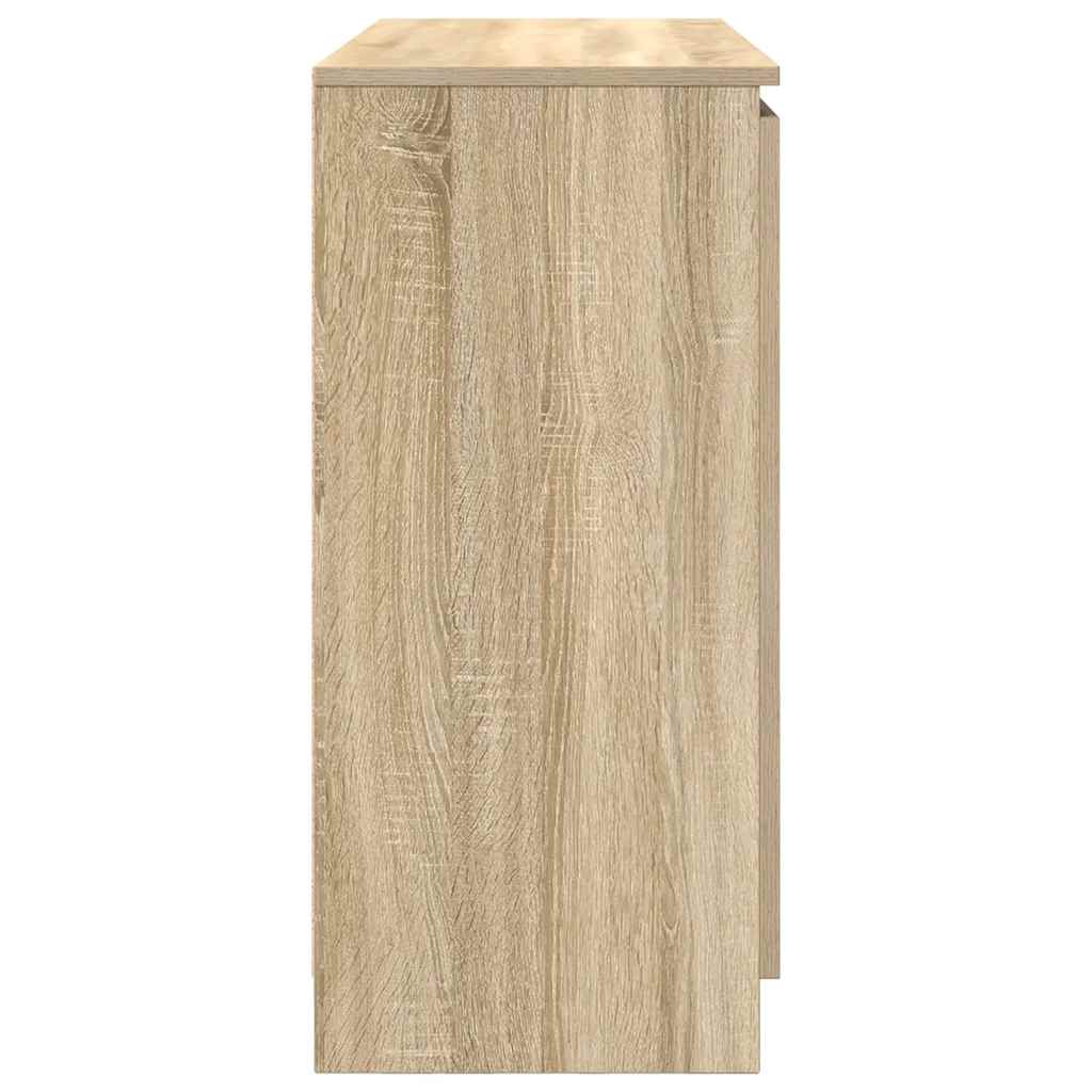 vidaXL Sideboard with Drawers Sonoma Oak 100.5x35x76 cm Engineered Wood