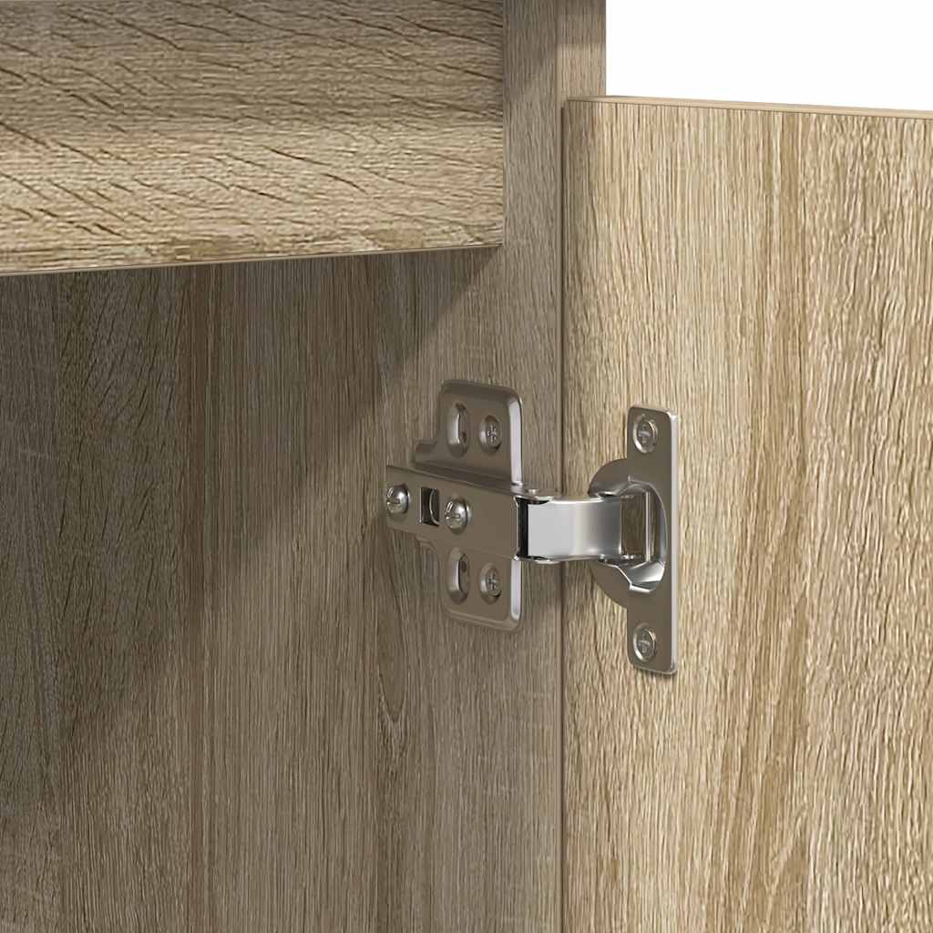 vidaXL Sideboard with Drawers Sonoma Oak 100.5x35x76 cm Engineered Wood