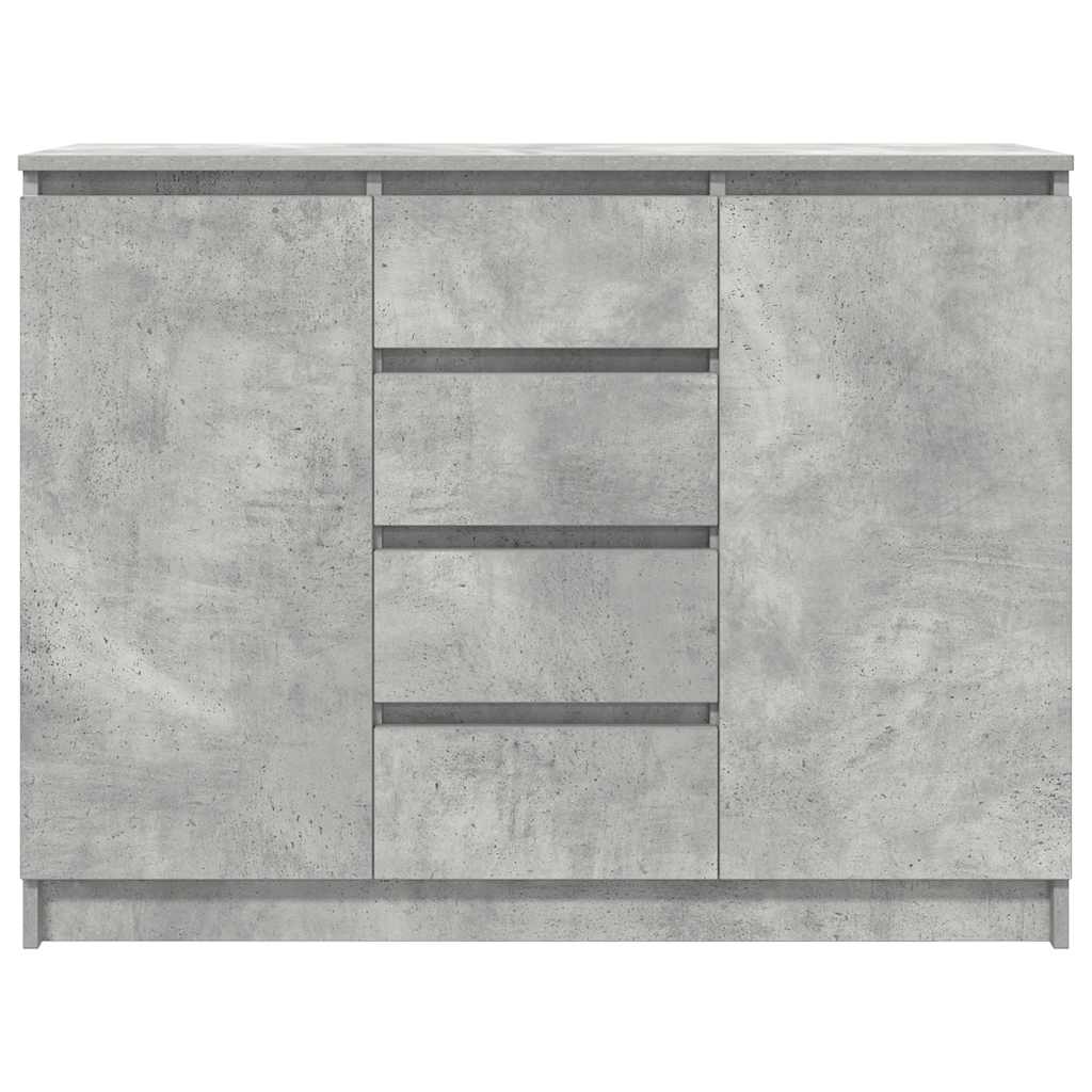 vidaXL Sideboard with Drawers Concrete Grey 100.5x35x76 cm Engineered Wood