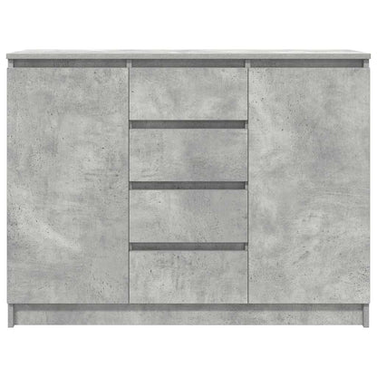 vidaXL Sideboard with Drawers Concrete Grey 100.5x35x76 cm Engineered Wood