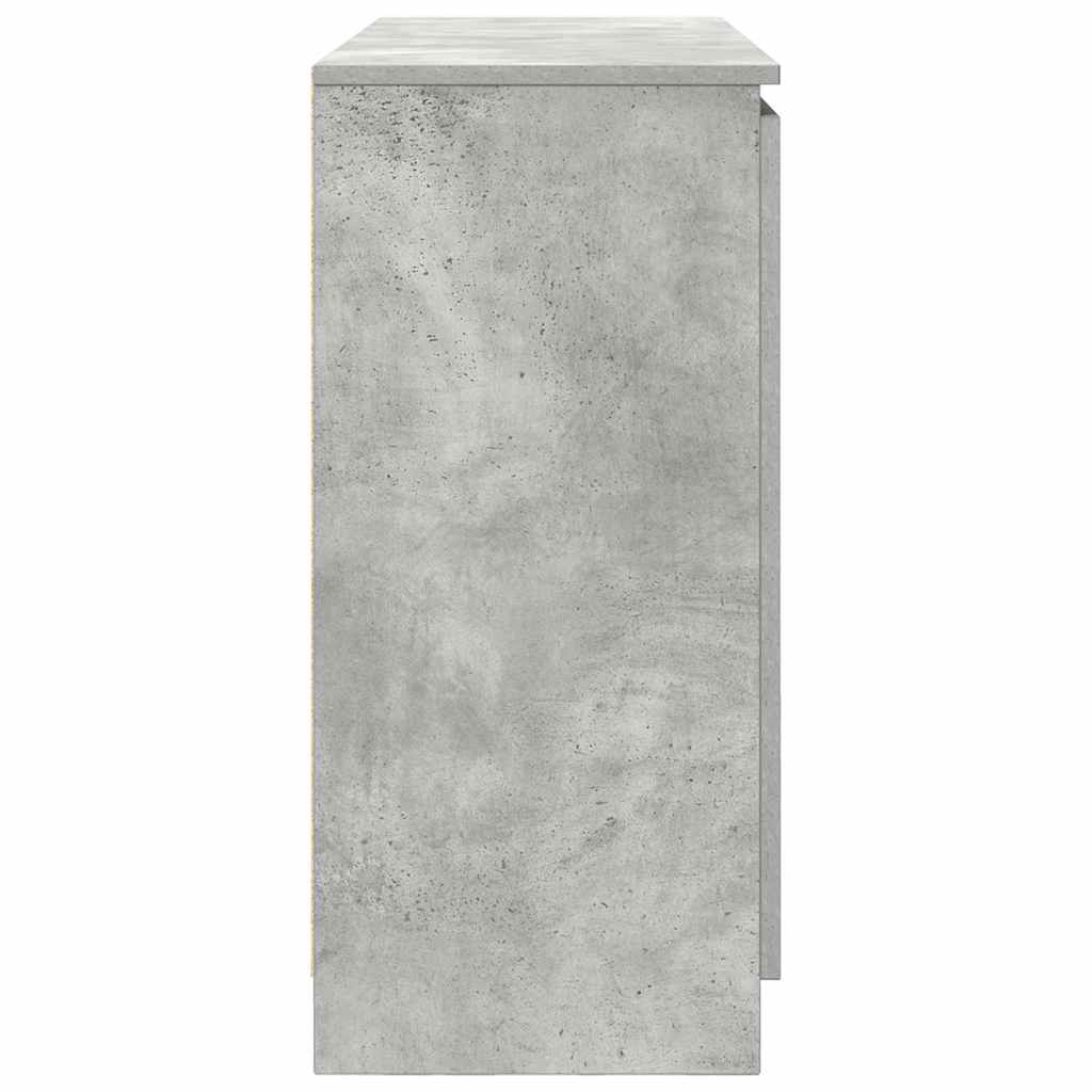 vidaXL Sideboard with Drawers Concrete Grey 100.5x35x76 cm