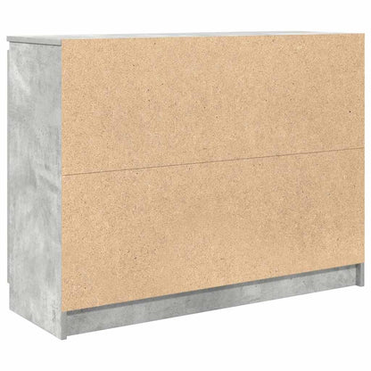 vidaXL Sideboard with Drawers Concrete Grey 100.5x35x76 cm