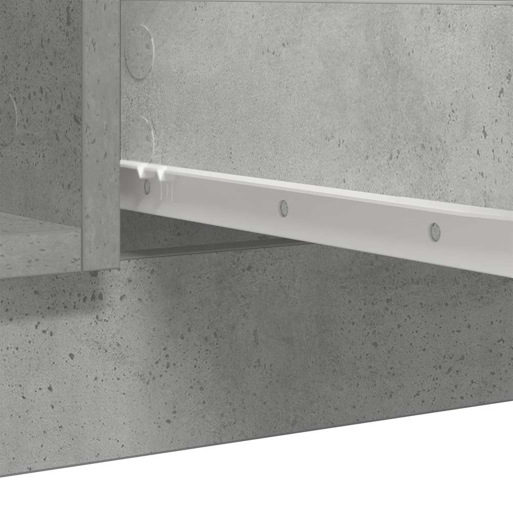 vidaXL Sideboard with Drawers Concrete Grey 100.5x35x76 cm Engineered Wood