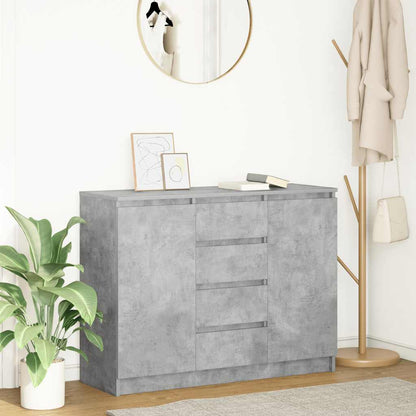 vidaXL Sideboard with Drawers Concrete Grey 100.5x35x76 cm