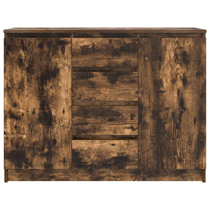 vidaXL Sideboard with Drawers Smoked Oak 100.5x35x76 cm Engineered Wood