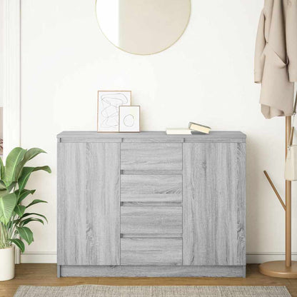 vidaXL Sideboard with Drawers Grey Sonoma 100.5x35x76 cm Engineered Wood