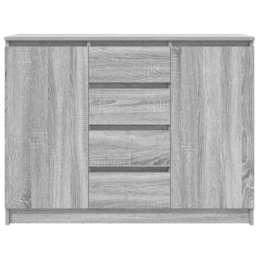 vidaXL Sideboard with Drawers Grey Sonoma 100.5x35x76 cm