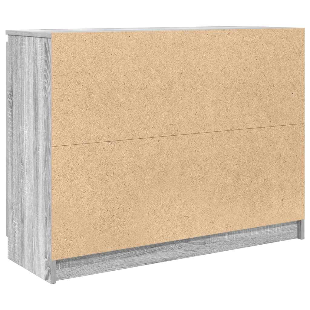 vidaXL Sideboard with Drawers Grey Sonoma 100.5x35x76 cm Engineered Wood