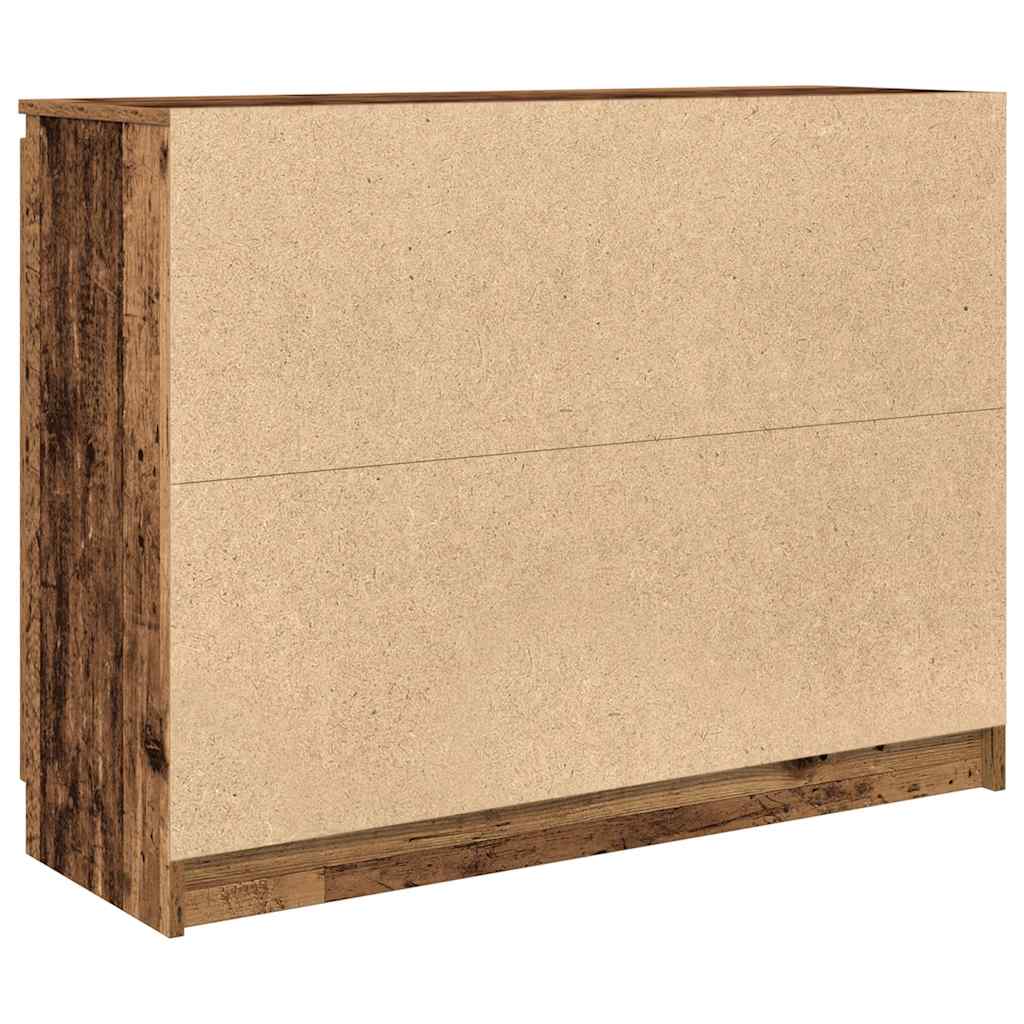 vidaXL Sideboard with Drawers Old Wood 100.5x35x76 cm Engineered Wood