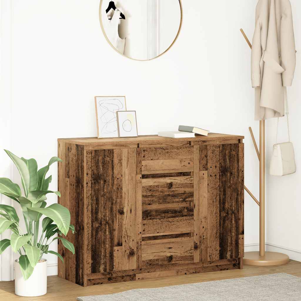 vidaXL Sideboard with Drawers Old Wood 100.5x35x76 cm Engineered Wood