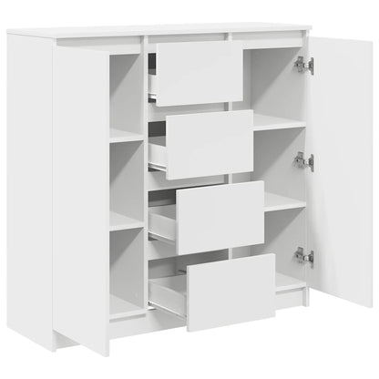 vidaXL Sideboard with Drawers White 100.5x35x98.5 cm Engineered Wood